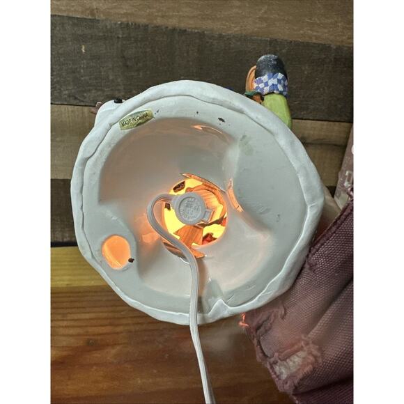 Enchanted Forest Lighted Snowman With Nest In Box - Picture 6 of 8